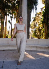 Isa Straight Linen Pants