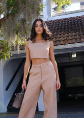 Isa Straight Linen Pants