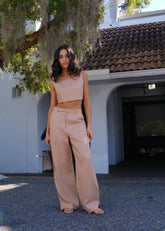 Isa Straight Linen Pants