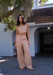 Isa Straight Linen Pants