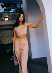 Isa Linen Crop Top