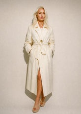 Oma Linen Trench Coat