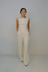 Ava Linen Pleated Pants