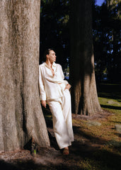 Ava Linen Pleated Pants