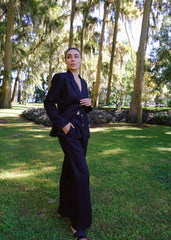 Ava Linen Pleated Pants