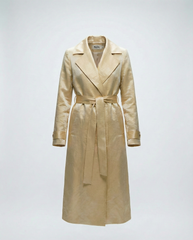 Gold Silk Linen  Trench Coat-Limited Release