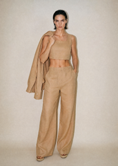 Isa Linen Crop Top