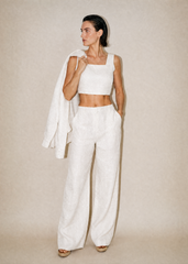 Isa Linen Crop Top