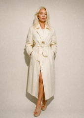 Oma Linen Trench Coat