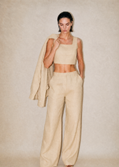 Isa Linen Crop Top