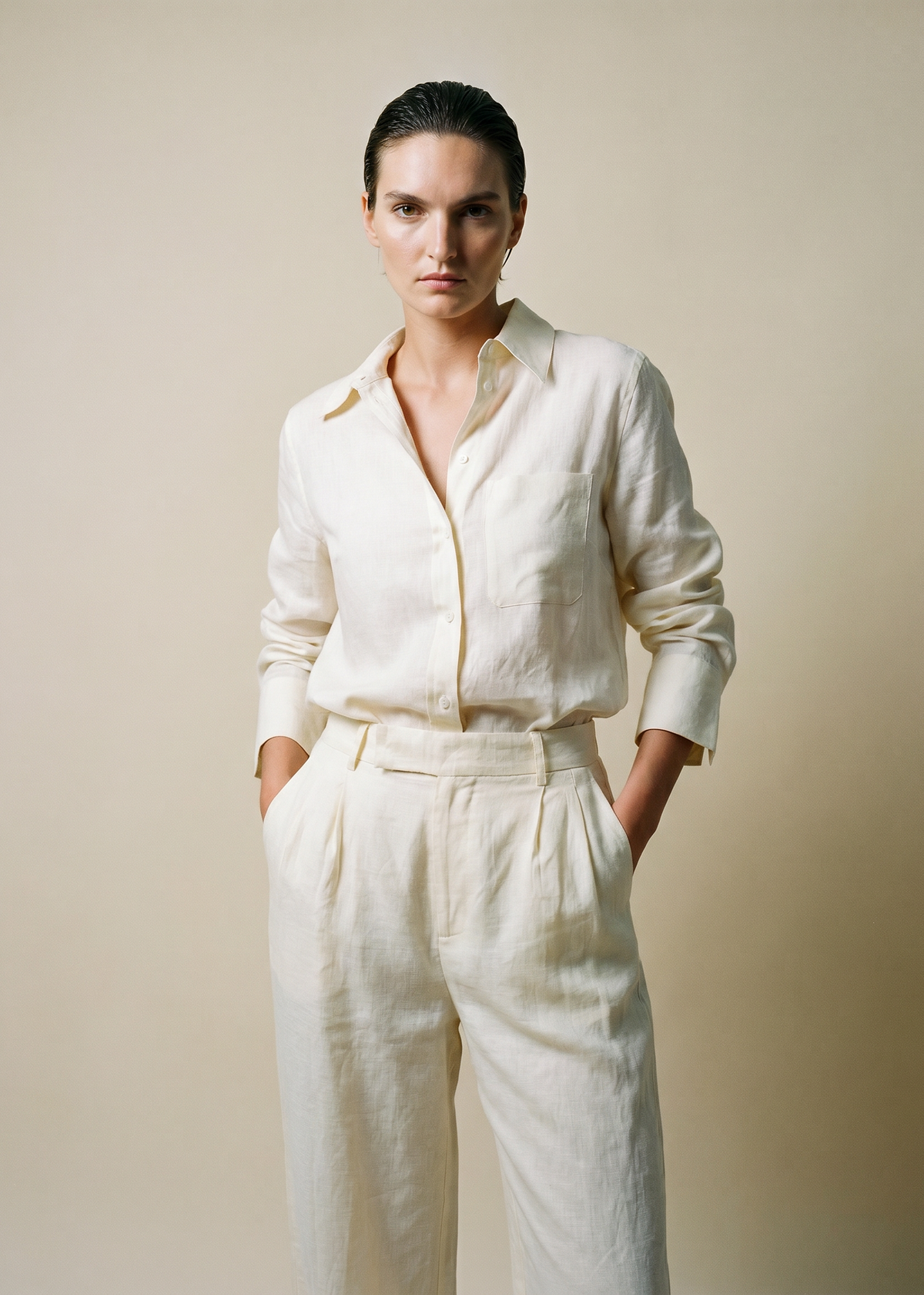 Classic Button Linen Shirt