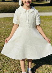 Isa Little Girl's Linen Dress - Preorder